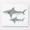 Bull shark mouse pad mousepads