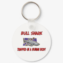Bull Shark trapped in a human body keychains
