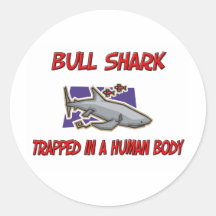 Bull Shark trapped in a human body Sticker