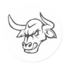 Bull Shirts | Cool Custom Bull Shirts Round Stickers