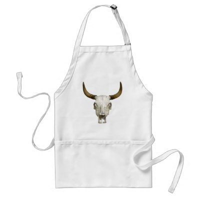 Bull Skull Apron by BryonTiffDesign
