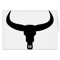 bull skull card