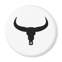 bull skull magnets
