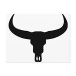 bull skull post card