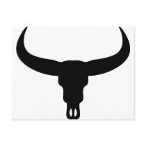 bull skull postcards