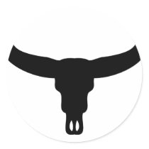 bull skull stickers