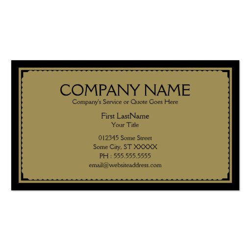 bull sophistications business card template (back side)