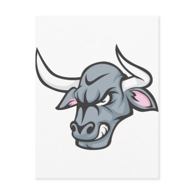 Bull T Shirt | Custom Angry Bull Head T Shirt Postcard by graphicdesigner