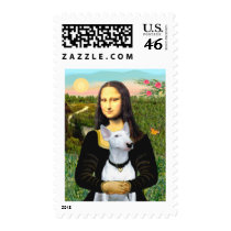 Bull Terrier 1 - Mona Lisa Postage Stamp