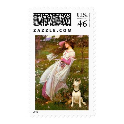 Bull Terrier 1 - Windflowers Postage by masterpiecedogs