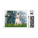 Bull Terrier 4 - Lilies 1 Stamps