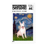 Bull Terrier 4 - Starry Night (Vert) Postage Stamps