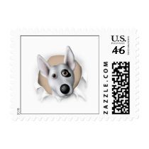 Bull Terrier (American) Busting Out - Customized postage by cartoondogs Bull Terrier (American) Busting Out - Customized postage