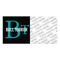 Bull Terrier Breed Monogram Photo Cards