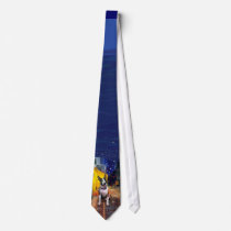 Bull Terrier (brindle) - Terrace Cafe ties by dogbreedties Bull Terrier (brindle) - Terrace Cafe ties