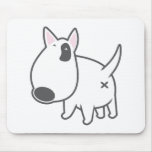 Bull Terrier - bully_illu_bruno_3c Mousepad