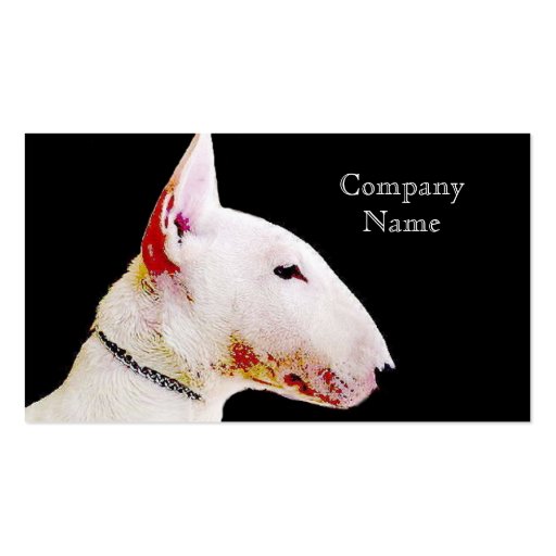 Bull Terrier business cards (front side)