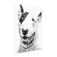 Bull Terrier wrappedcanvas
