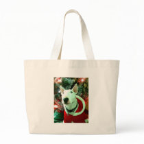 bull terrier christmas bag