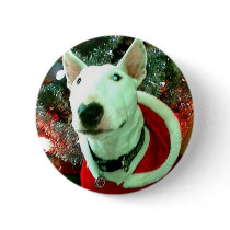 bull terrier christmas button