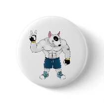 bull terrier dog fight buttons by PILIF83 bull terrier dog fight buttons