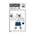 bull terrier dog  fight postage
