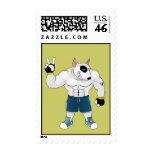 bull terrier dog  fight postage