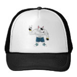 bull terrier dog  fight trucker hat