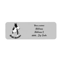 Bull Terrier dog Return Address Labels