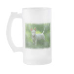 Bull Terrier Frosted Beer Mug