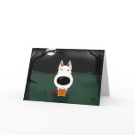 Bull Terrier Halloween Greeting Card