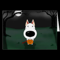 Bull Terrier Halloween cards