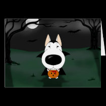 Bull Terrier Halloween Vampire cards