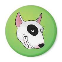 bull terrier head magnets