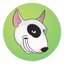 bull terrier head stickers