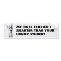 Bull Terrier Honor bumper stickers by cartoondogs Bull Terrier Honor bumper stickers