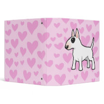 Bull Terrier Love 3 Ring Binder