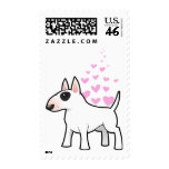 Bull Terrier Love Postage Stamps