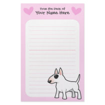 Bull Terrier Love Personalized Stationery