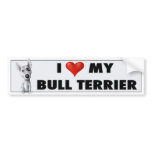 Bull Terrier Love Sticker Bumper Stickers