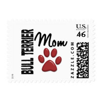 Bull Terrier Mom 2 Postage Stamps