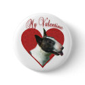 Bull Terrier My Valentine - Button by GreyWolfCreation Bull Terrier My Valentine - Button