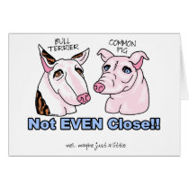Bull Terrier NOT A Pig Card