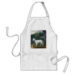 Bull Terrier Painting - Vintage Fine Art Aprons