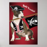 Bull Terrier Pirate Poster