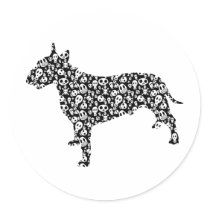 Bull Terrier Round Sticker
