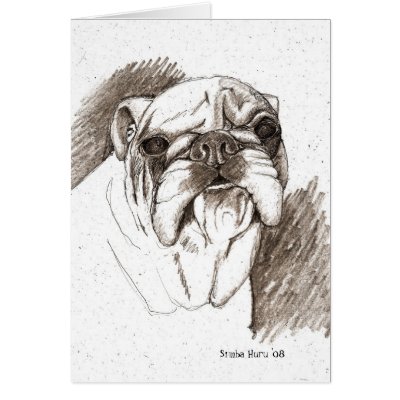 Bull Time Dog Greeting Card by completelove