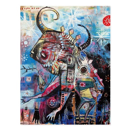 bullboy becomes a lion postcard