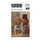  - Bulldog and Mastiff print originally published, in the 1960s, in a Berlin, Germany newspaper.  Dog paintings classified as vintage, retro or nostalgia represent fragments of a lost past and show us how different many of these dogs appear when compared to current examples of their breeds. Over the years, I have become a collector of dog prints and treasure every one for different reasons and it this passion for dog art that has inspired my vintage dog product line.: Sizes 