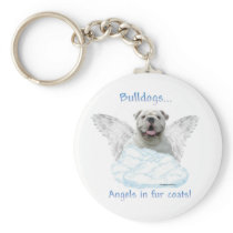 Bulldog Angel Keychain